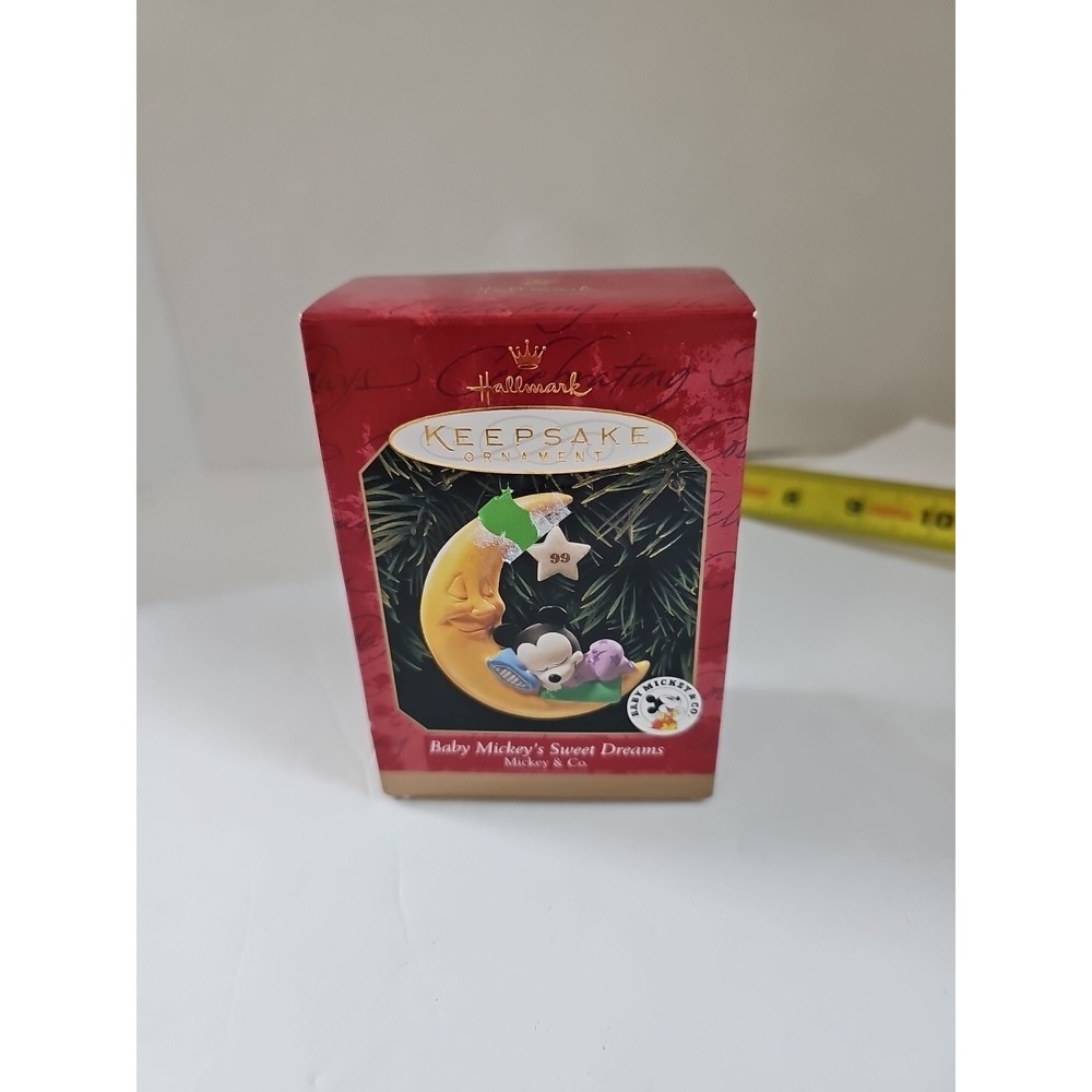 Hallmark Keepsake Ornament 1999 Baby Mickey's Sweet Dreams Mickey & Co.